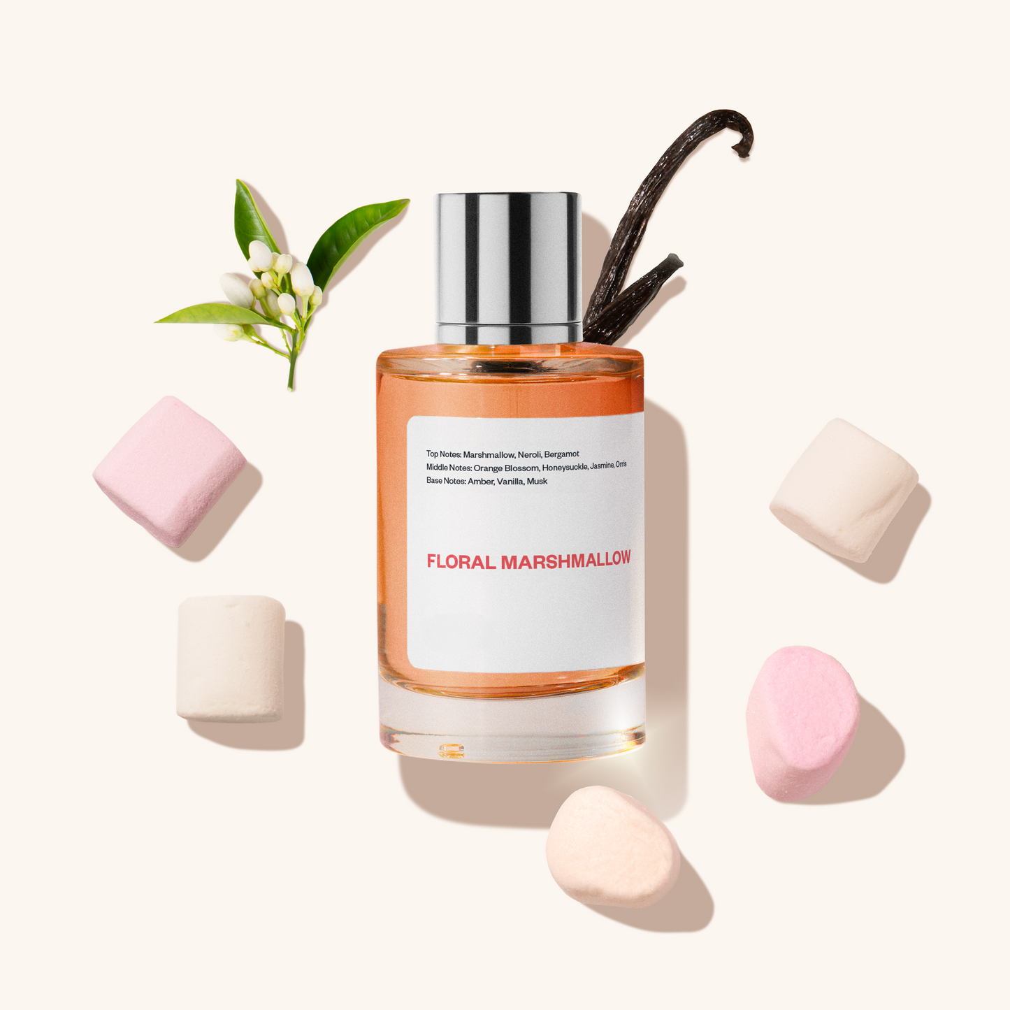 Floral Marshmallow Eau de Parfum – Sweet & Warm Scent, 50ml