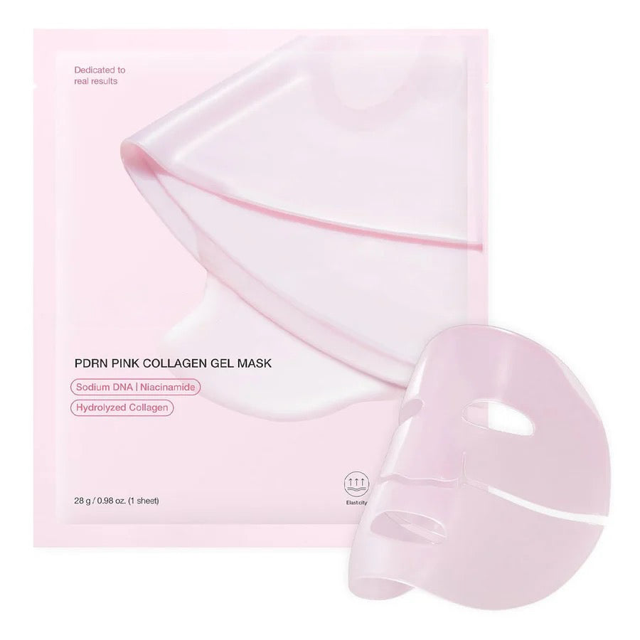Pink Glass Glow Skin Trio - Salmon DNA PDRN Pink Collagen Jelly Gel Mask (4 ea) + PDRN Pink Peptide Serum 50ml + Collagen Jelly Cream 50ml