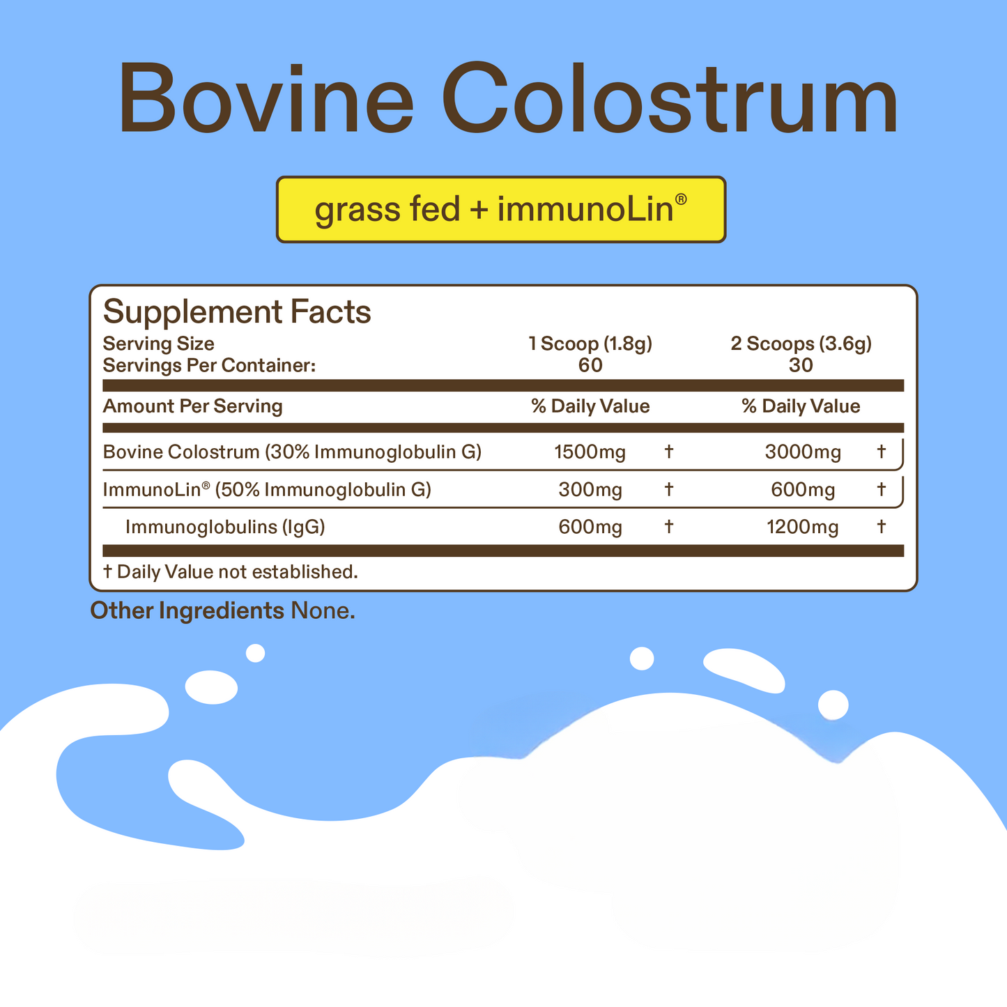 Bovine Colostrum Powder – Unflavored Supplement, 60 Servings