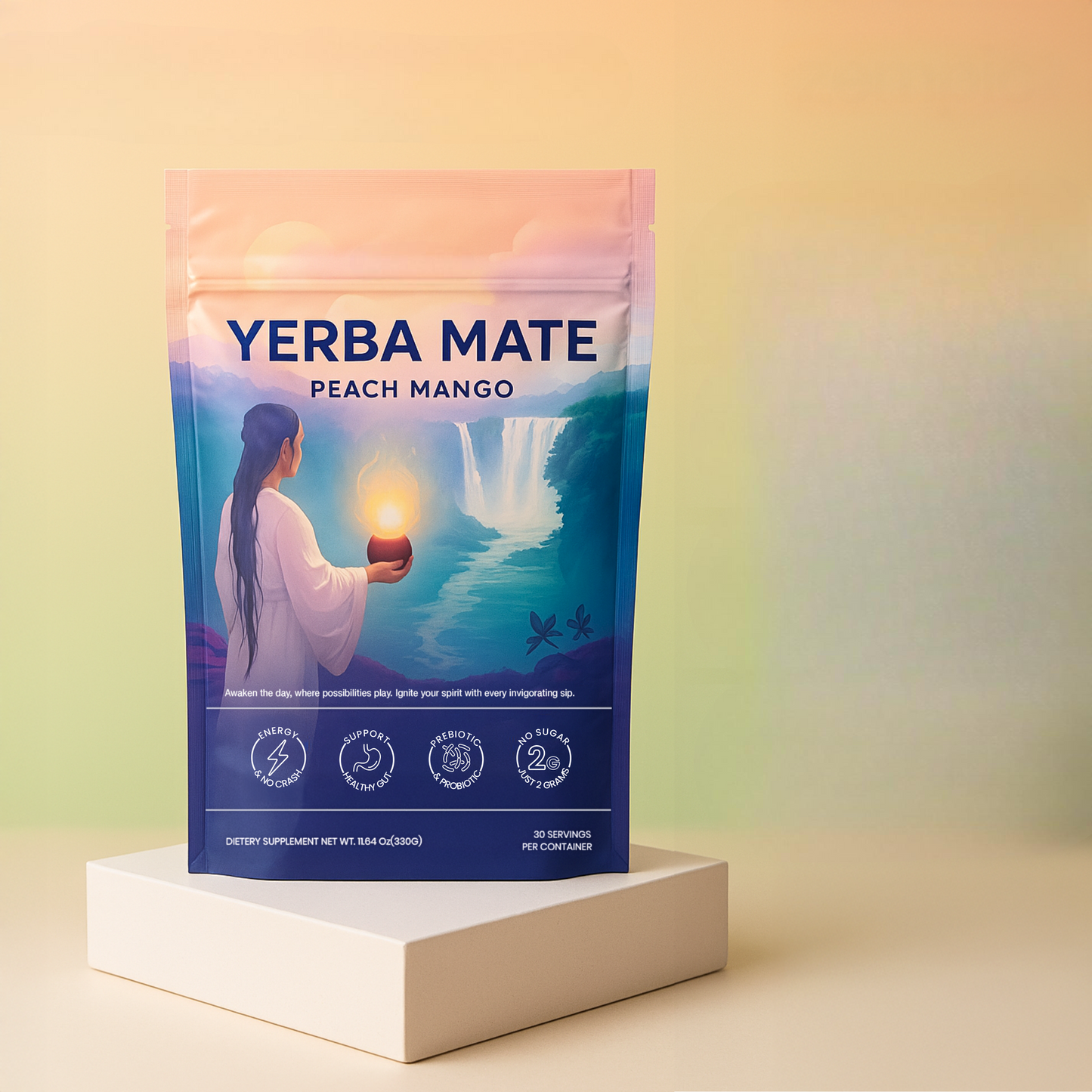 Yerba Mate Instant Tea Powder - Strawberry Matcha, Peach Mango & Piña Colada Flavors