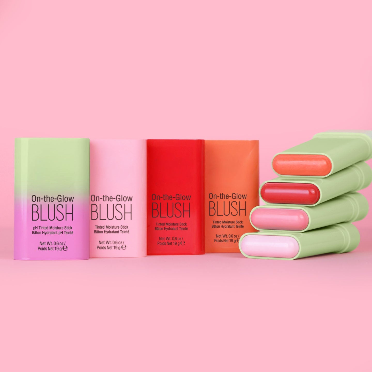 On-the-Glow Blush Hydrating Tinted Moisture Blush Stick with Ginseng, For Cheeks & Lips