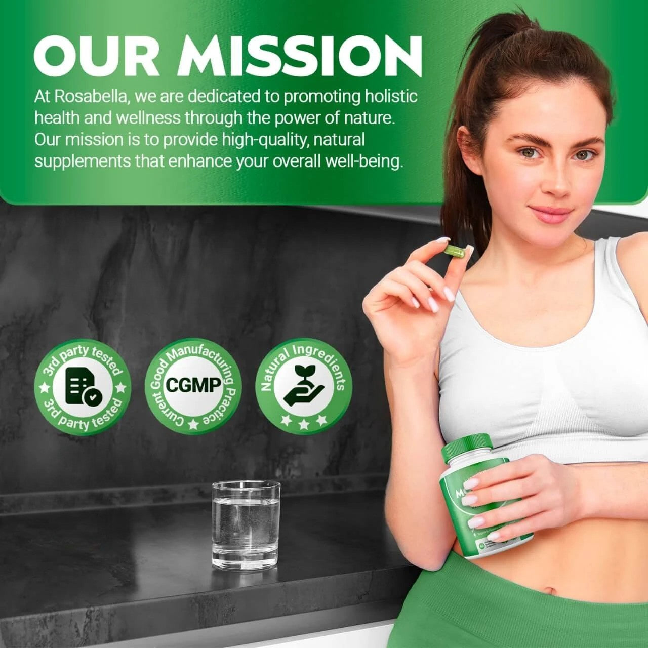 Moringa Powder Capsules – Plant-Based Supplement, 60 ct