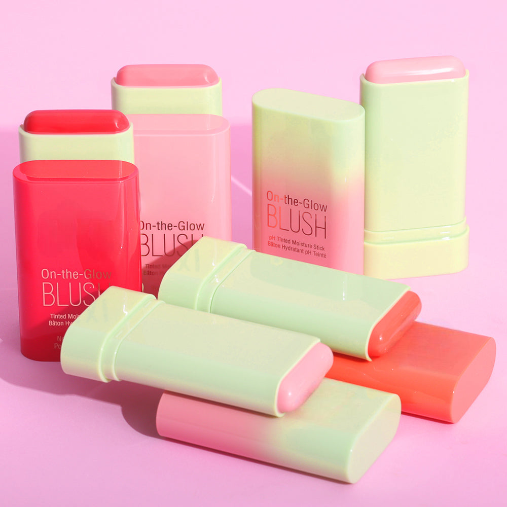 On-the-Glow Blush Hydrating Tinted Moisture Blush Stick with Ginseng, For Cheeks & Lips