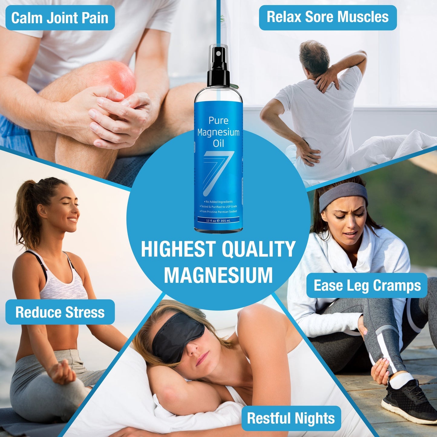 Pure Magnesium Oil Spray – 100ml USP Grade, High Strength