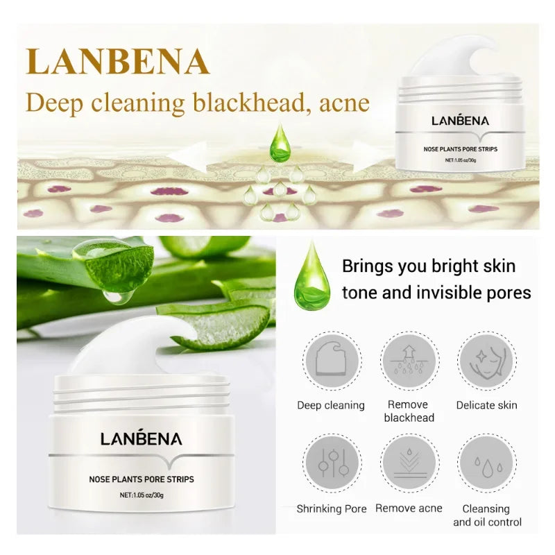LANBENA Blackhead Remover – Deep Cleansing Nose Mask & Pore Strip