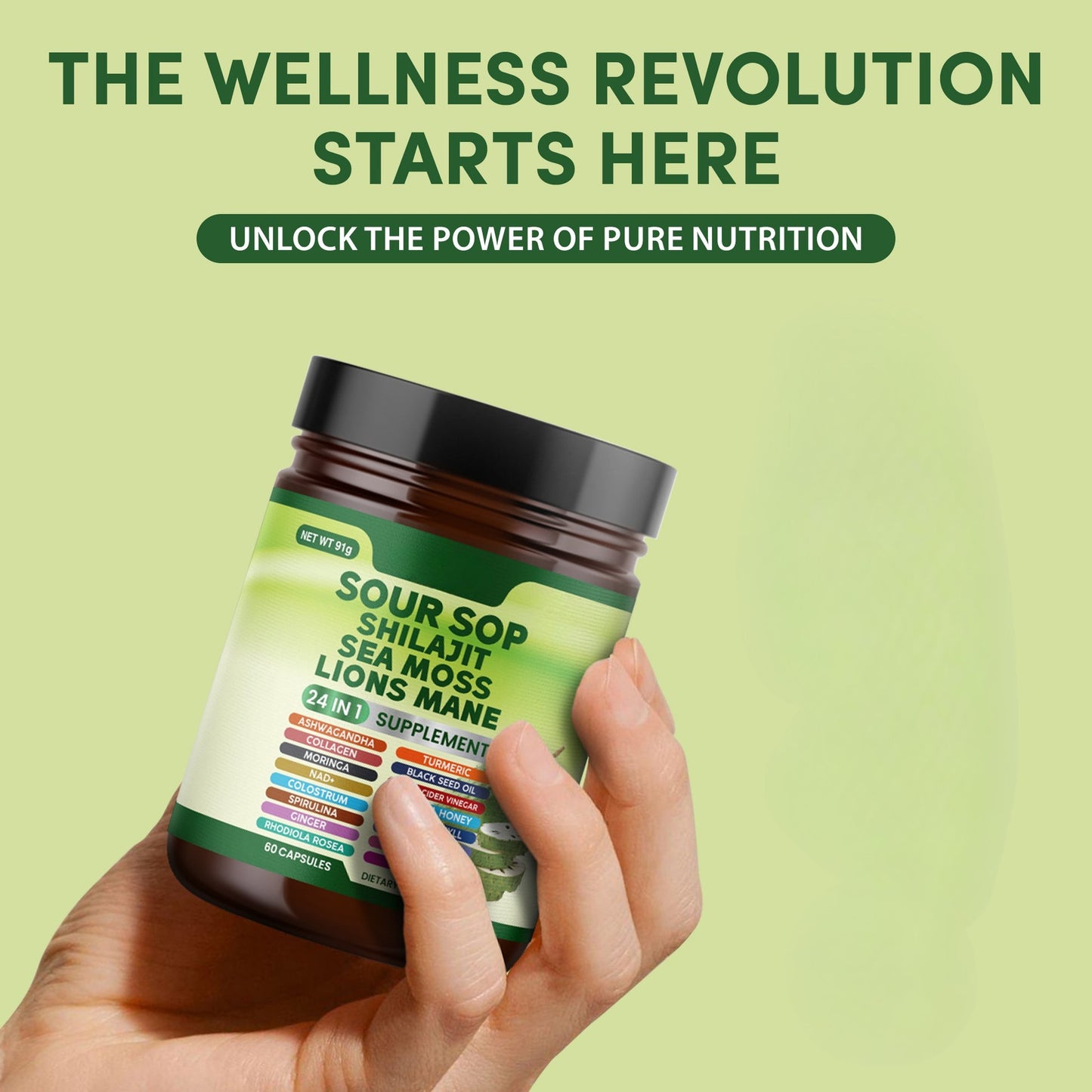 24-in-1 Soursop Supplement – Daily Herbal Wellness Blend