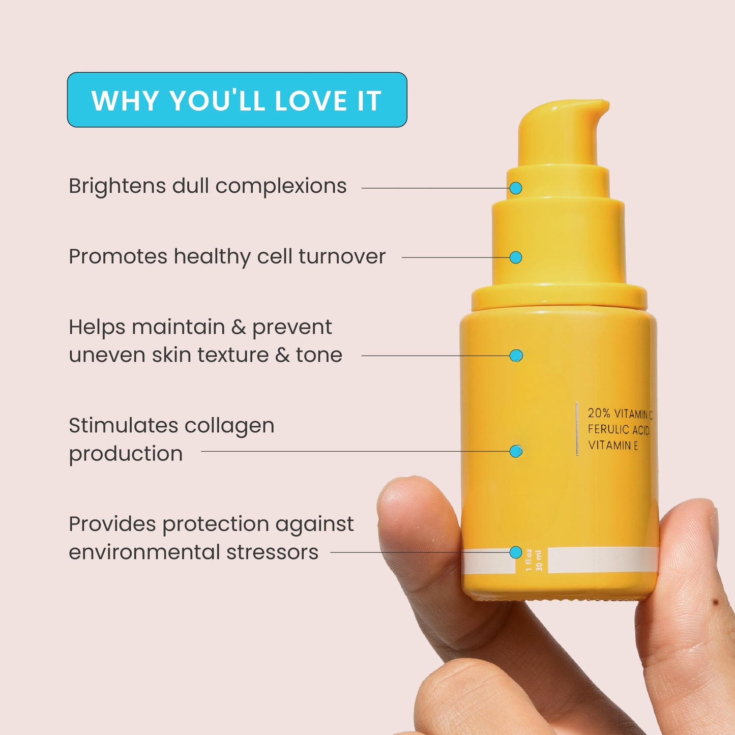 20% Vitamin C + E Ferulic Acid Serum for Bright, Even Skin