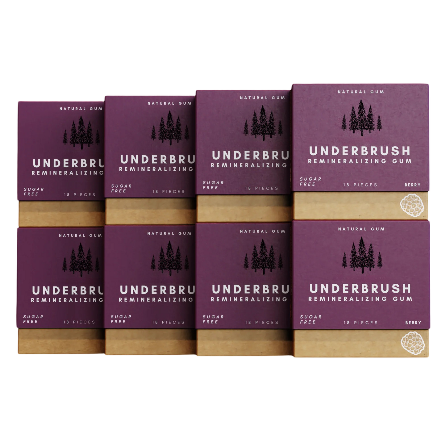 Underbrush Remineralizing Chewing Gum - Nano-Hydroxyapatite Gum for Teeth & Gum Protection