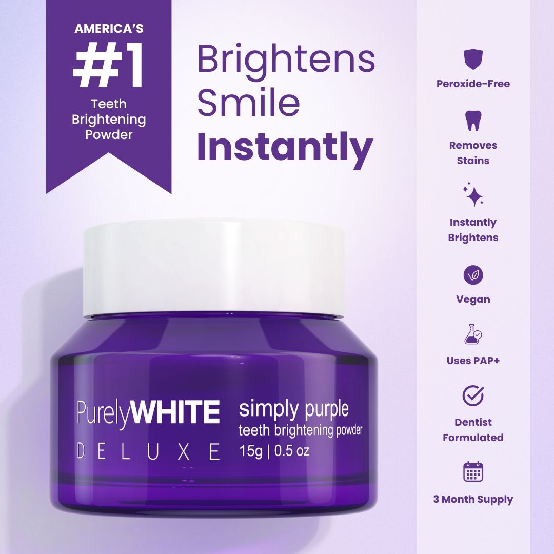 PurelyWhite Deluxe Simply Purple – Enamel-Safe Tooth Powder