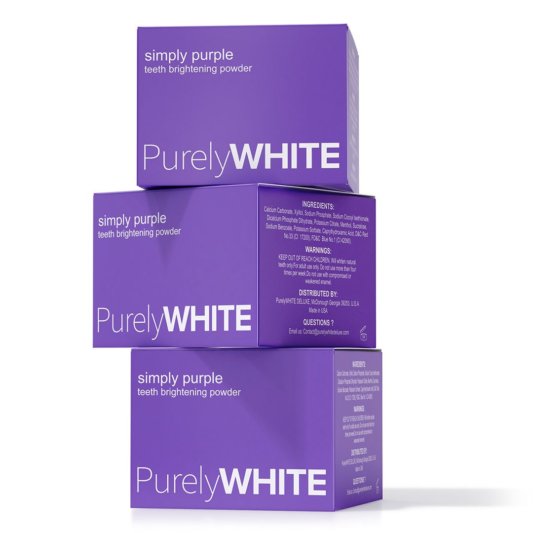 PurelyWhite Deluxe Simply Purple – Enamel-Safe Tooth Powder
