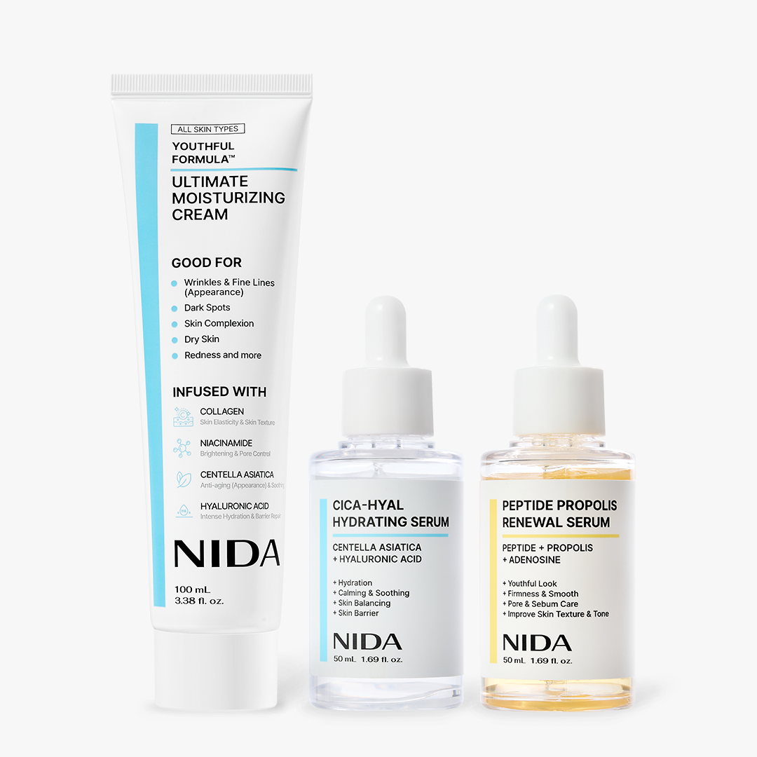 NIDA Youthful Glass Skin Bundle – Hydrating & Radiance Care