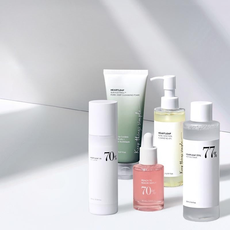 Korean Glass Skin Set – Cleanser, Toner, Serum & Moisturizer