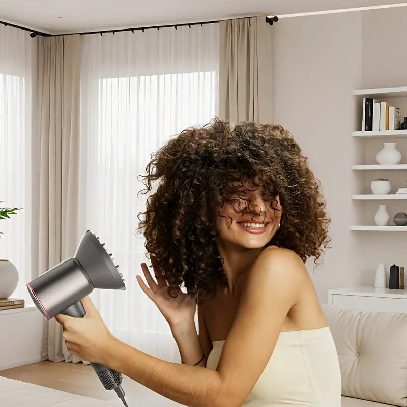 High-Speed Hair Dryer with Diffuser & Negative Ions – Low Noise, Lightweight