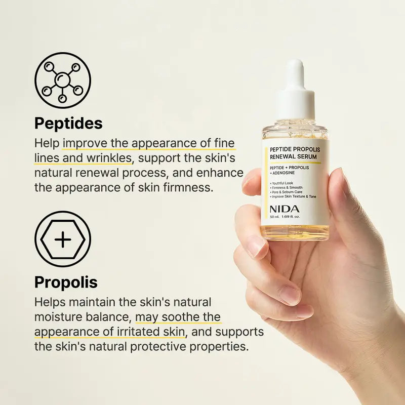 NIDA Hydrating Renewal Serum Set – Cica, Peptides & Propolis