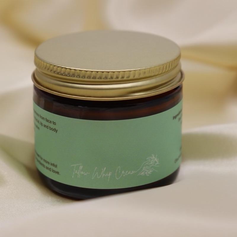 Organic Whipped Tallow Balm – Grass Fed Body Moisturizer, 1.37 oz
