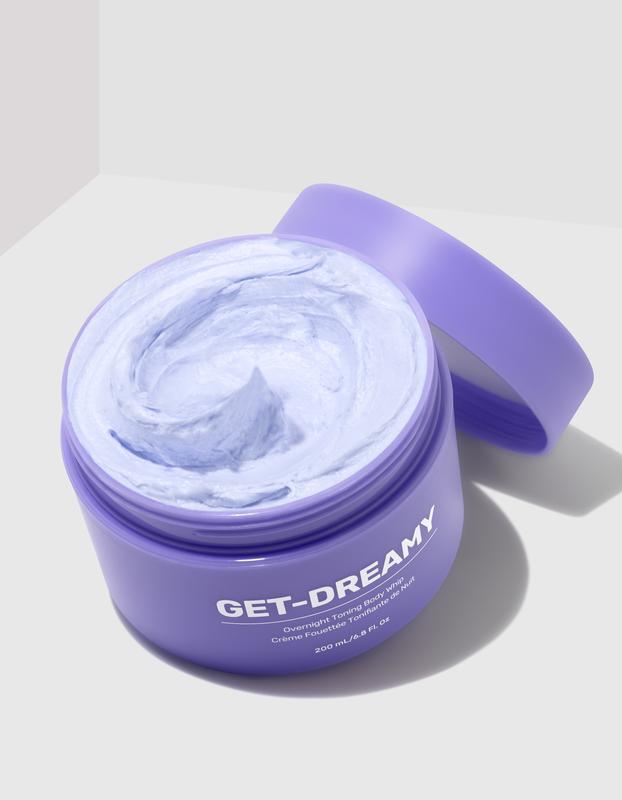 GET-DREAMY overnight toning body cream with whipped lavender texture – Sculpt & Sleep skincare bundle