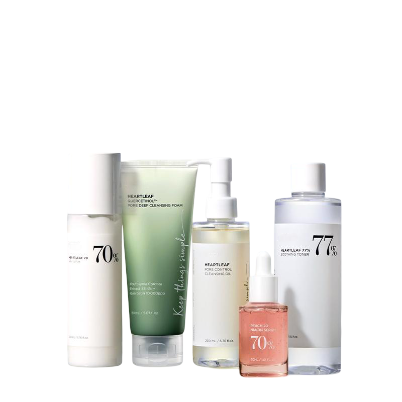 Korean Glass Skin Set – Cleanser, Toner, Serum & Moisturizer
