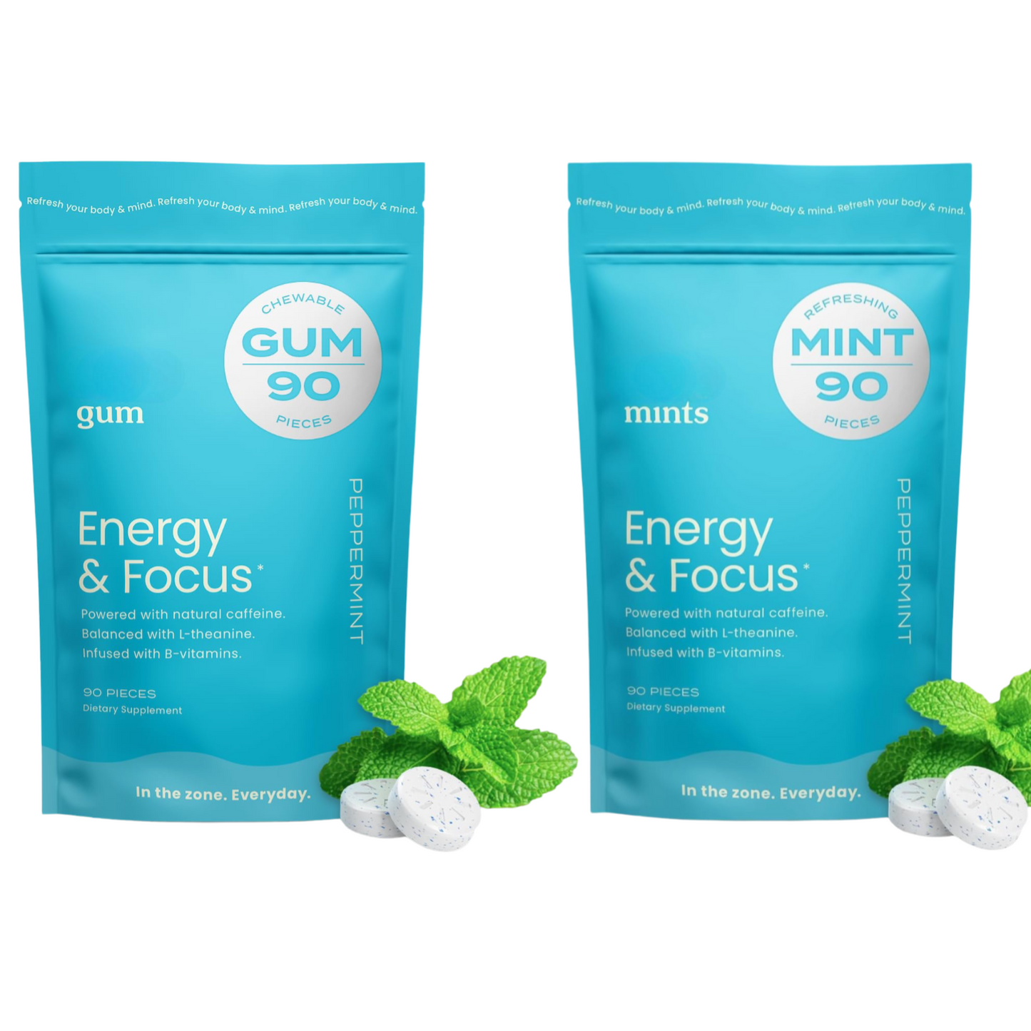 Energy & Focus Gum & Mints – Boost Clarity & Freshen Breath