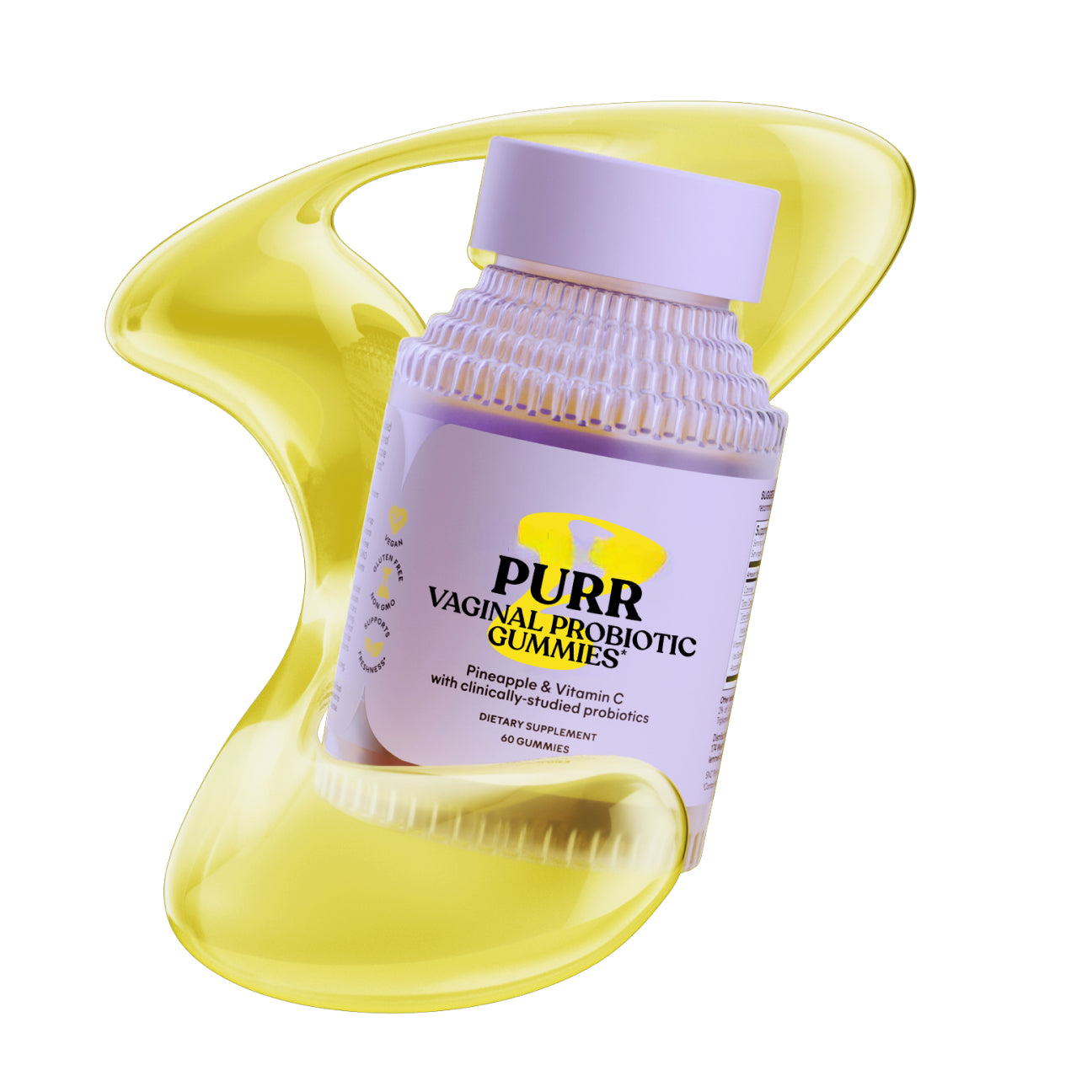 Purr Vaginal Probiotic Gummies for Women - Balanced pH & Flora Support with Vitamin C for Immune Health