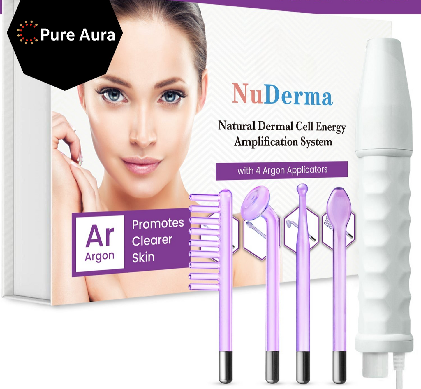 NuDerma Standard High Frequency Wand – Facial Skincare Tool