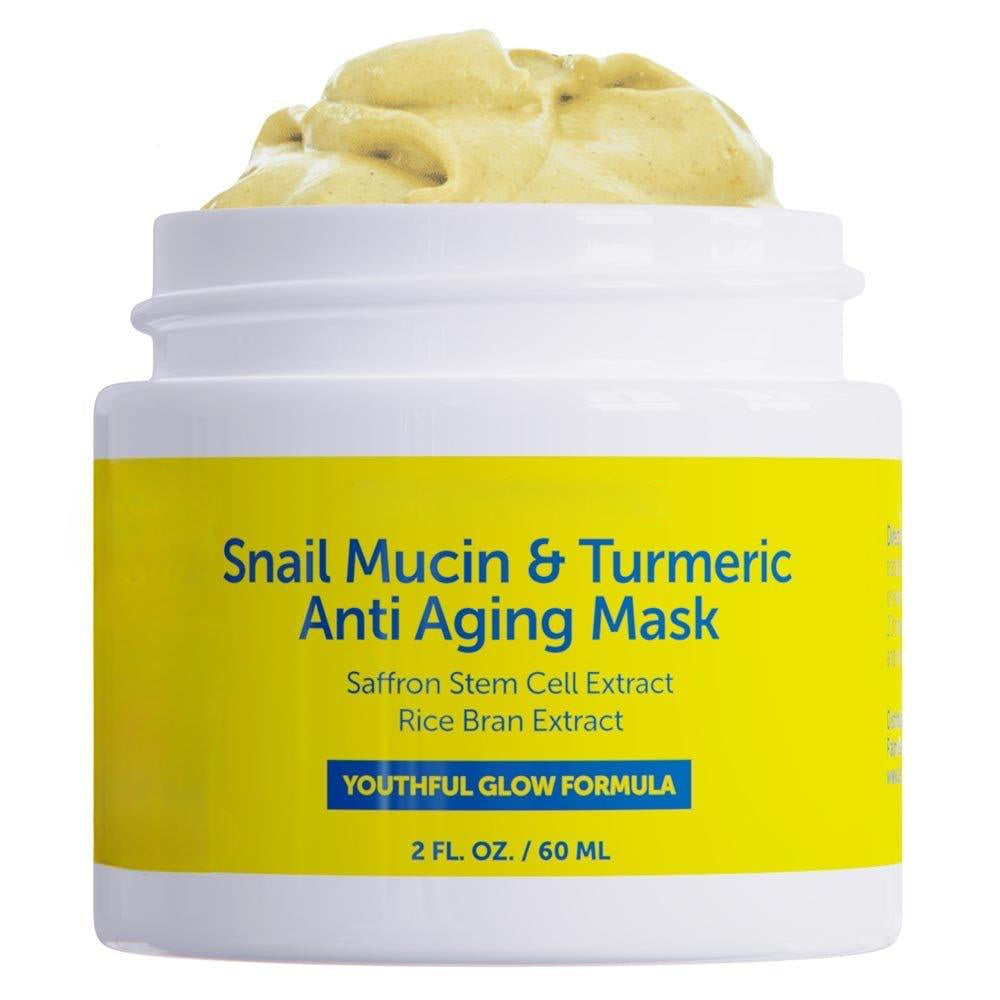 Snail Mucin & Turmeric Anti-Aging Mask - Hydrating and Brightening Anti-Aging Face Mask