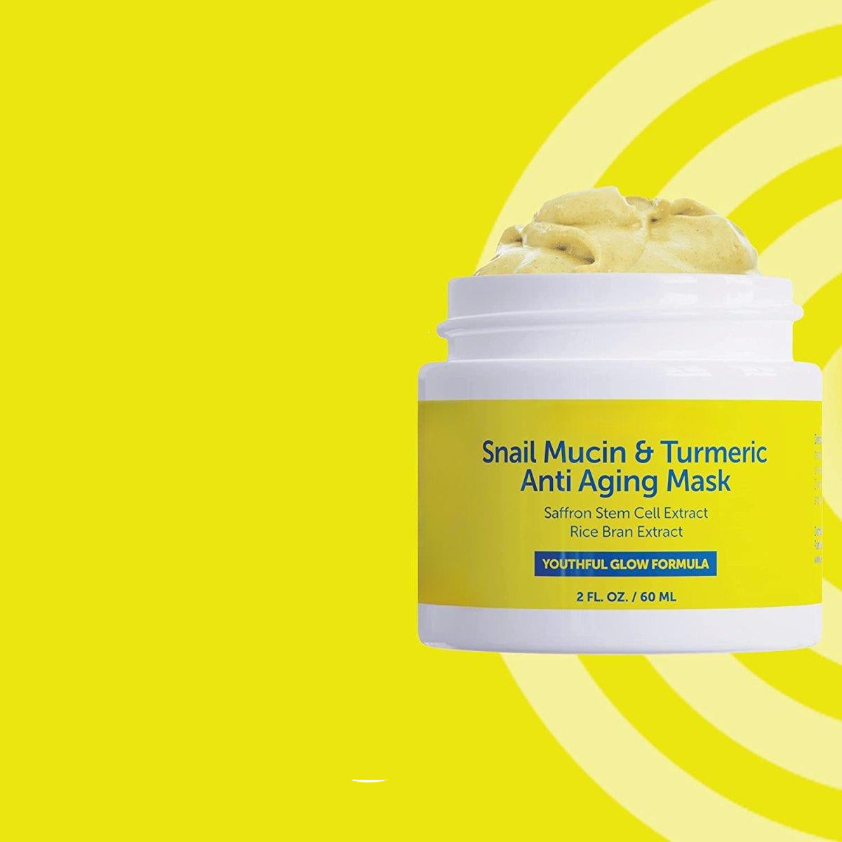 Snail Mucin & Turmeric Anti-Aging Mask - Hydrating and Brightening Anti-Aging Face Mask