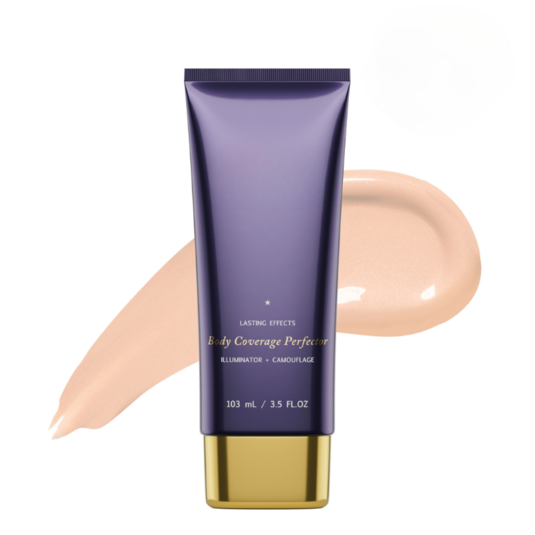 Body Coverage Perfector in Warm shade with peach-toned swatch showing blendable full-body coverage