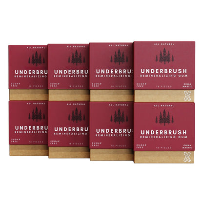 Underbrush Remineralizing Chewing Gum - Nano-Hydroxyapatite Gum for Teeth & Gum Protection