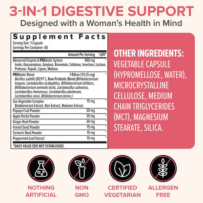 Health Probiotics for Women – Daily Digestive Support, 60 ct