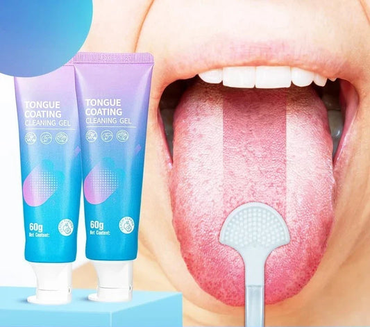 Tongue Cleaning Gel & Brush Set – Mint Freshener & Cleanser