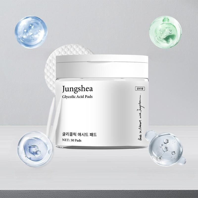 Jungshea Glycolic Acid Pads – Exfoliate Acne, Pores & Dark Spots
