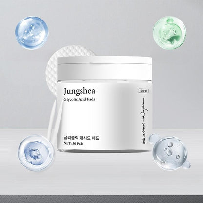 Jungshea Glycolic Acid Pads – Exfoliate Acne, Pores & Dark Spots