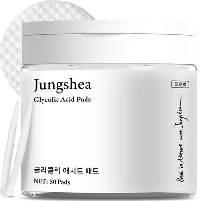 Jungshea Glycolic Acid Pads – Exfoliate Acne, Pores & Dark Spots