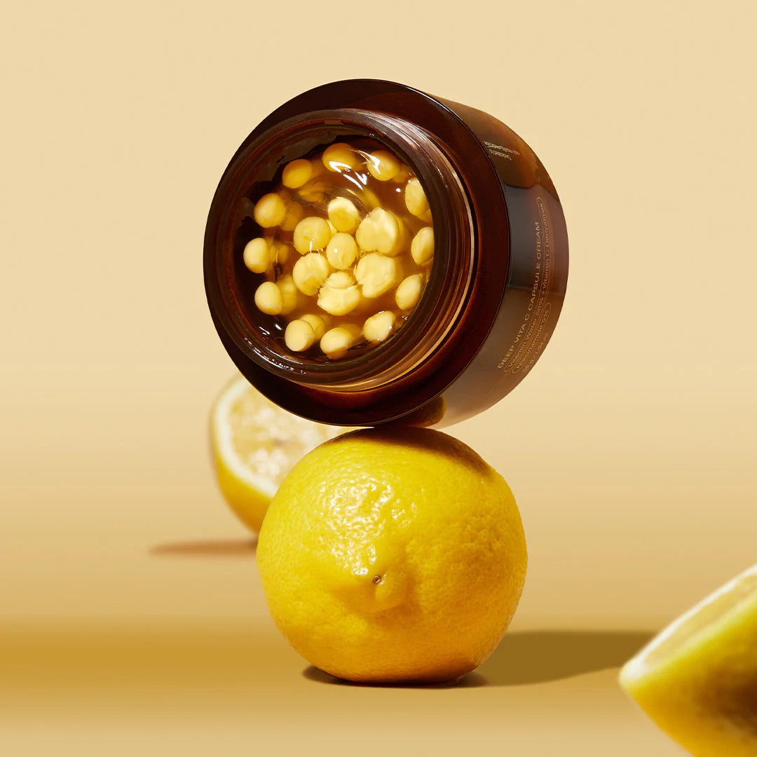 Glass Skin Duo for Uneven Skin – Deep Vita C Facial Pads & Deep Vitamin C Golden Capsule Face Moisturizer