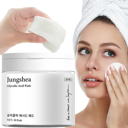 Jungshea Glycolic Acid Pads – Exfoliate Acne, Pores & Dark Spots