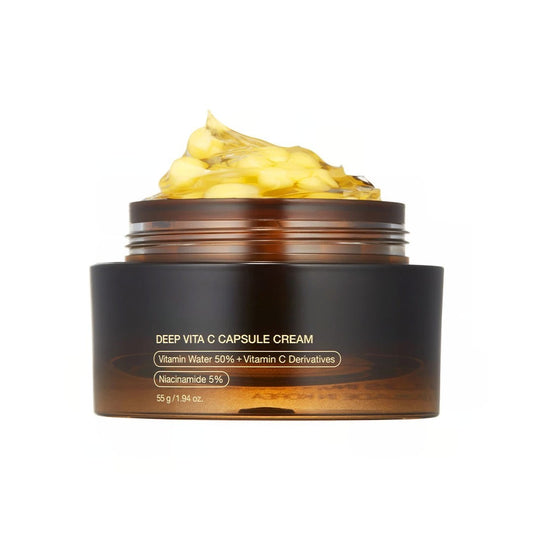 Deep Vitamin C Golden Capsule Face Moisturizer - Vitamin Golden Boba Capsule Cream for Radiant, Hydrated Skin