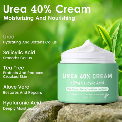 Urea Cream 40% + Salicylic Acid – Foot & Hand Cream, 5.29 oz