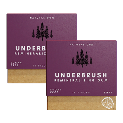 Underbrush Remineralizing Chewing Gum - Nano-Hydroxyapatite Gum for Teeth & Gum Protection