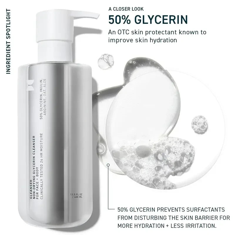 Skin Gleanser Face & Body Wash – Unscented, 13.5 oz Pump