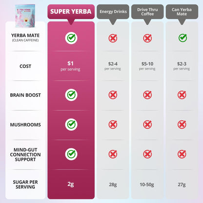 Super Yerba – Raspberry Lemonade Yerba Mate Tea Powder, 30 Servings