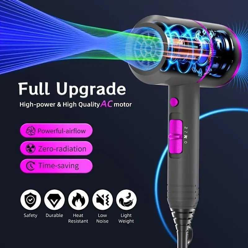 Professional Electric Hair Dryer – Negative Ion Technology for Frizz-Free Hair