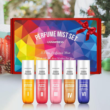 Lanimpress Samba Passion Hair & Body Perfume Mist Set – 5 Ct