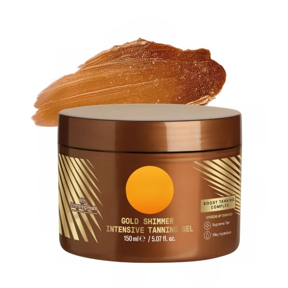 Gold Shimmer Intensive Tanning Gel – Carrot & Coconut Oil, 5 oz