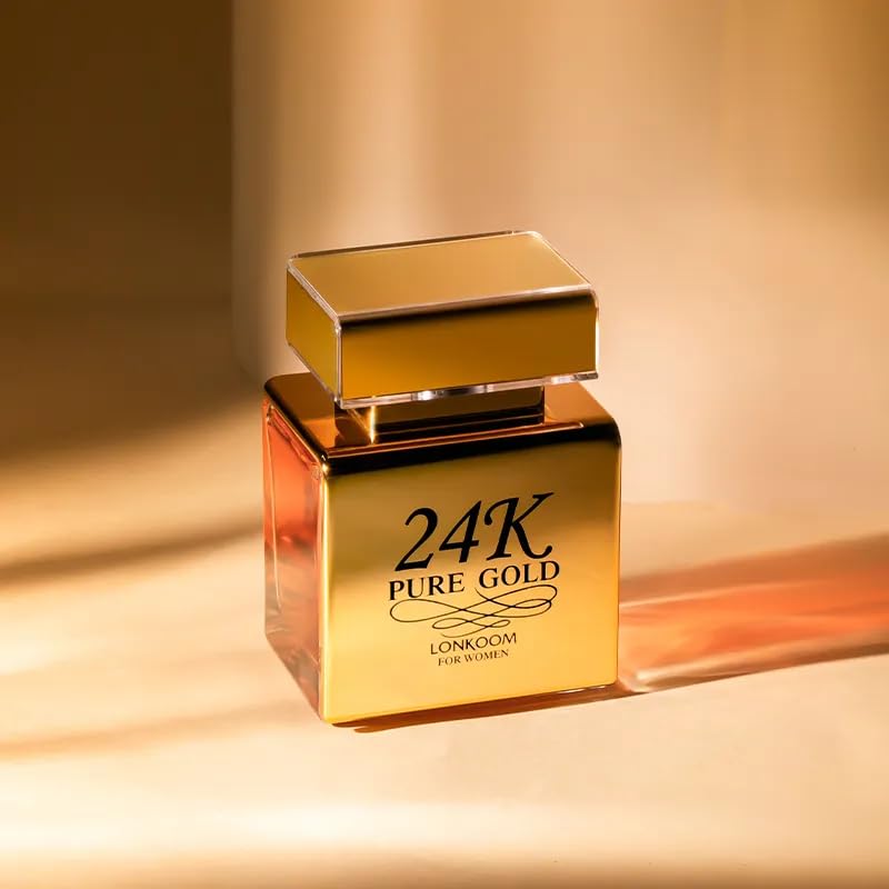 24K Pure Gold Eau de Parfum for Women – Sweet Scent, 3.4 oz