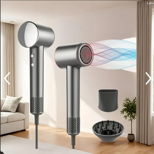 High-Speed Hair Dryer with Diffuser & Negative Ions – Low Noise, Lightweight
