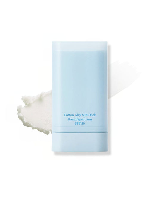 Cotton Airy Sun Stick – Lightweight SPF Sun Protection for Face, 0.67 oz