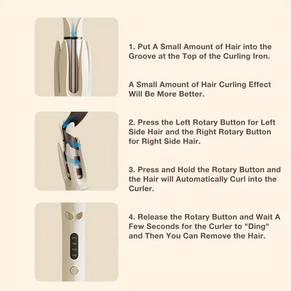 Genai Automatic Hair Curler – 28mm Barrel, 4 Temp Modes & Safety Features