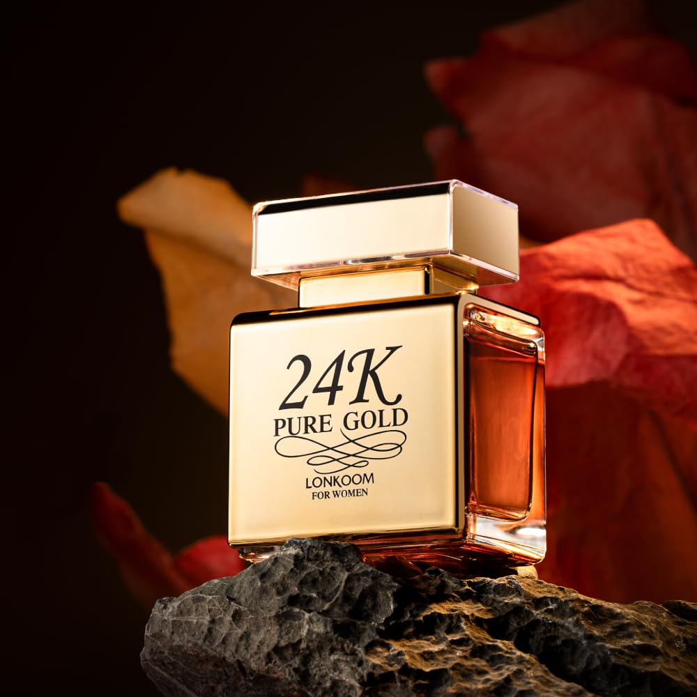 24K Pure Gold Eau de Parfum for Women – Sweet Scent, 3.4 oz