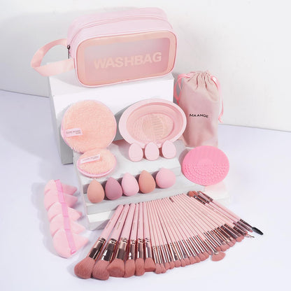 MAANGE Makeup Brush Set 27 Pcs Makeup Tool Set Premium Synthetic Foundation Powder Concealers Eye shadows Blush Makeup Brushes (27 Piece Set)
