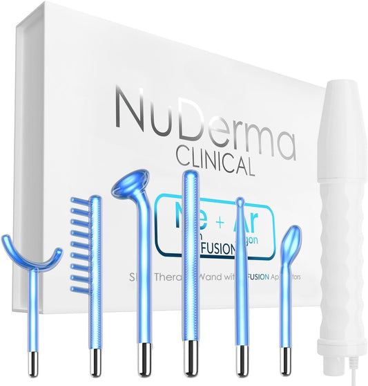 NuDerma Clinical Skin Therapy Wand – 6-Piece Skincare Tool Set